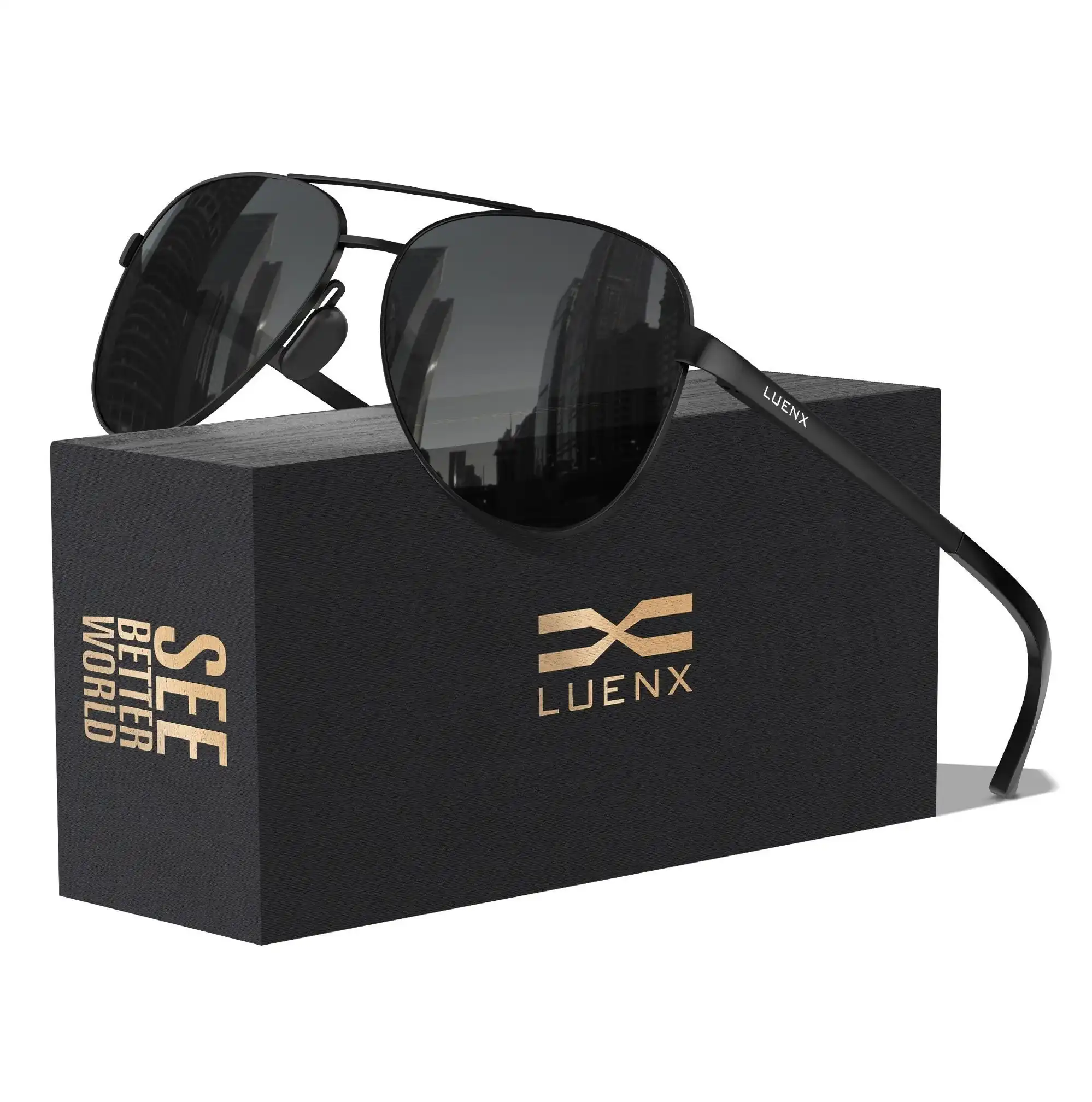 LUENX Aviator polarized sunglasses image 2