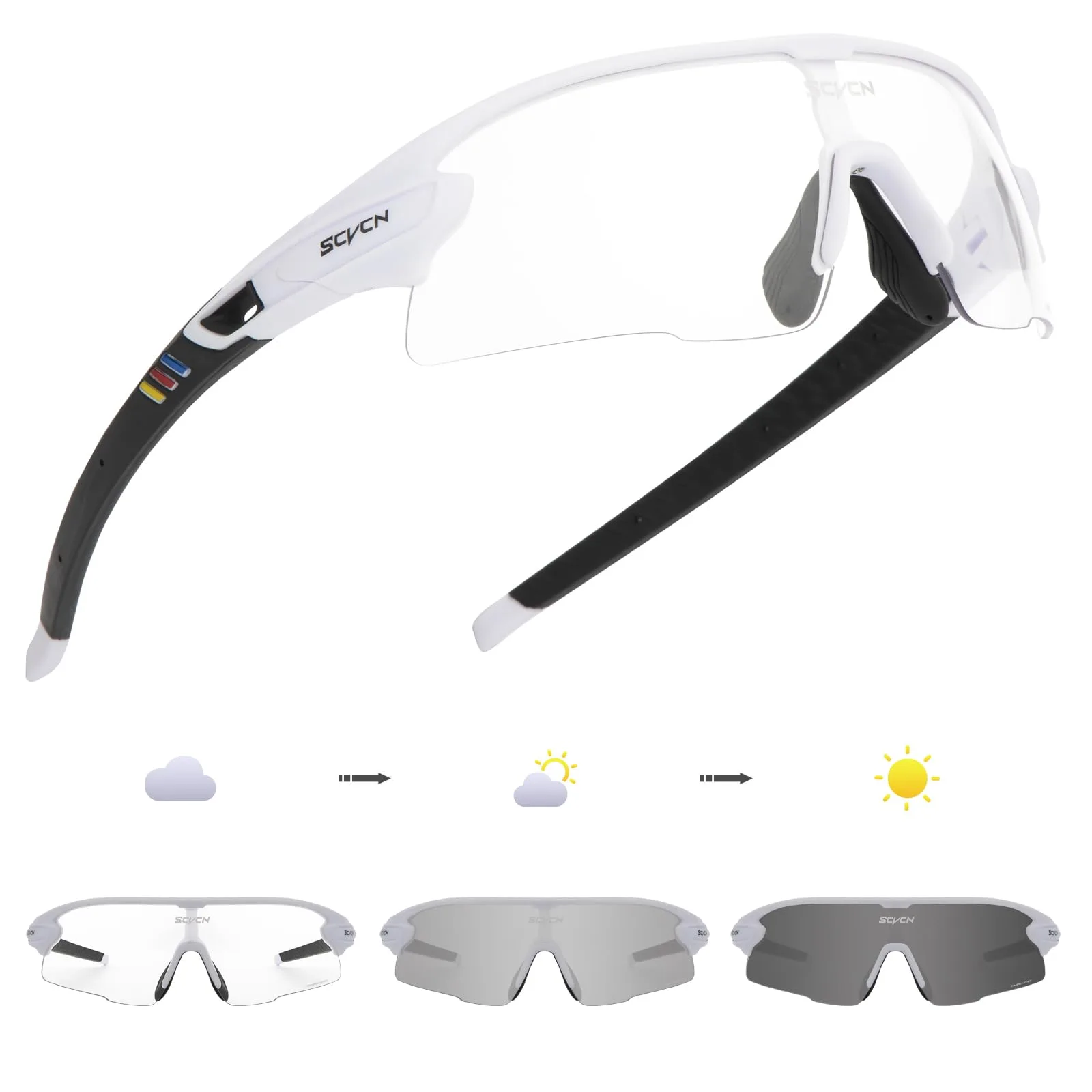 SCVCN Photochromic cycling sunglasses